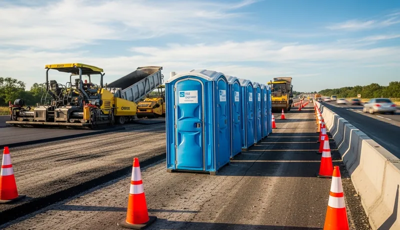porta potty rental units at a construction site in Tolleson, AZ