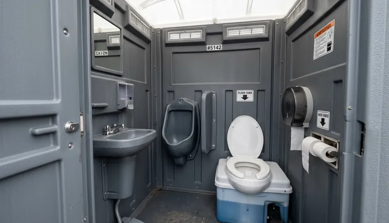 Deluxe Porta Potty (with Flushing) event setup in Arizona, AZ