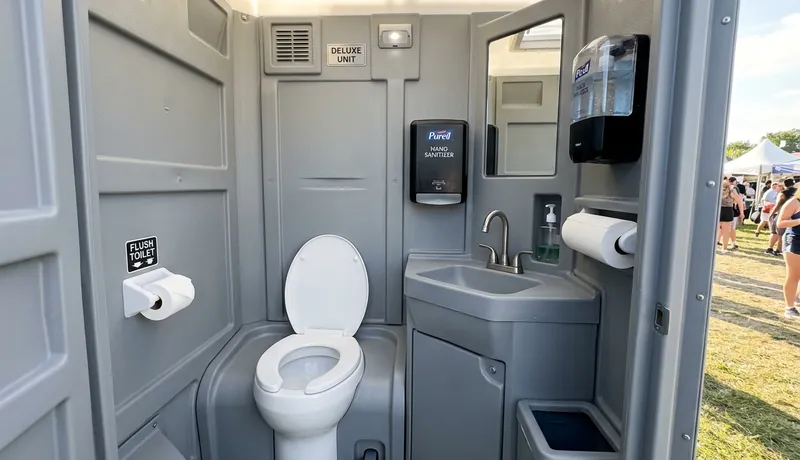 Deluxe Porta Potty (with Flushing) construction deployment in Arizona, AZ