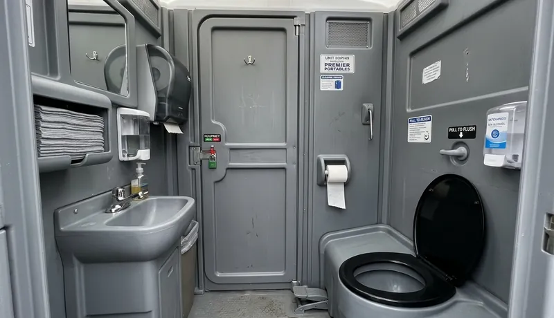 Deluxe Porta Potty (with Flushing) delivery to site in Arizona, AZ
