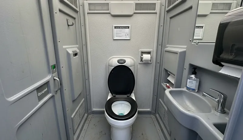 Deluxe Porta Potty (with Flushing) on-site placement in Arizona, AZ