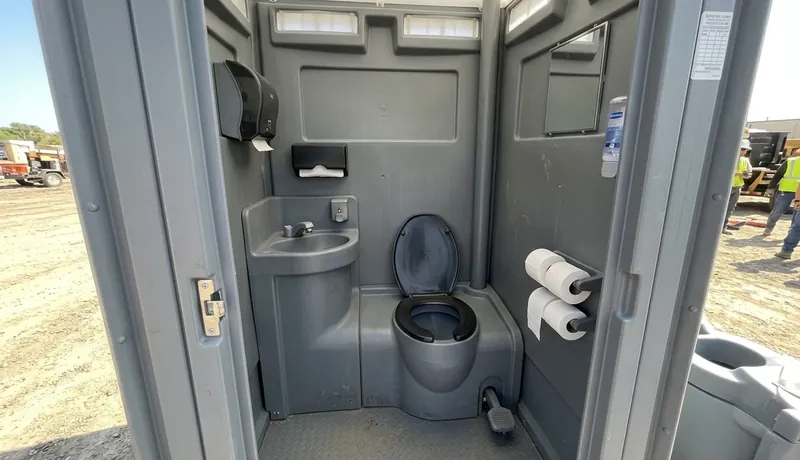 Flushable Porta Potty clean interior in Arizona, AZ