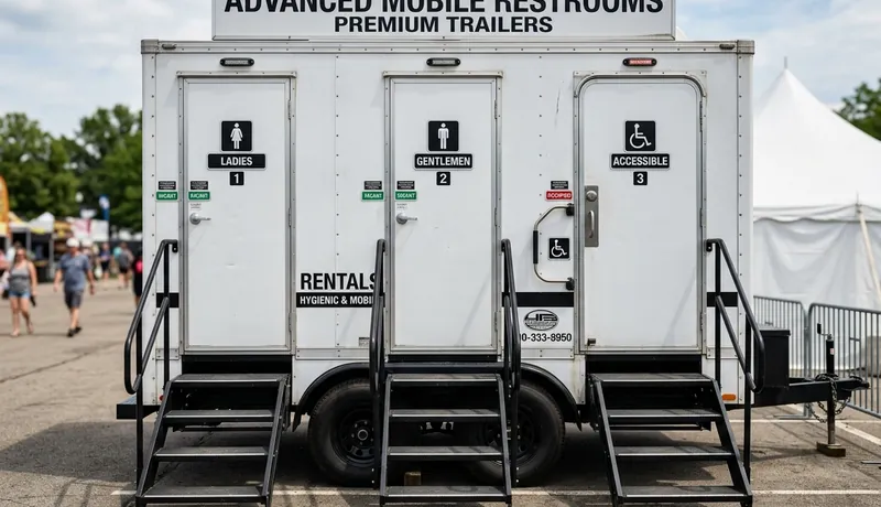 Restroom Trailer event setup in Arizona, AZ