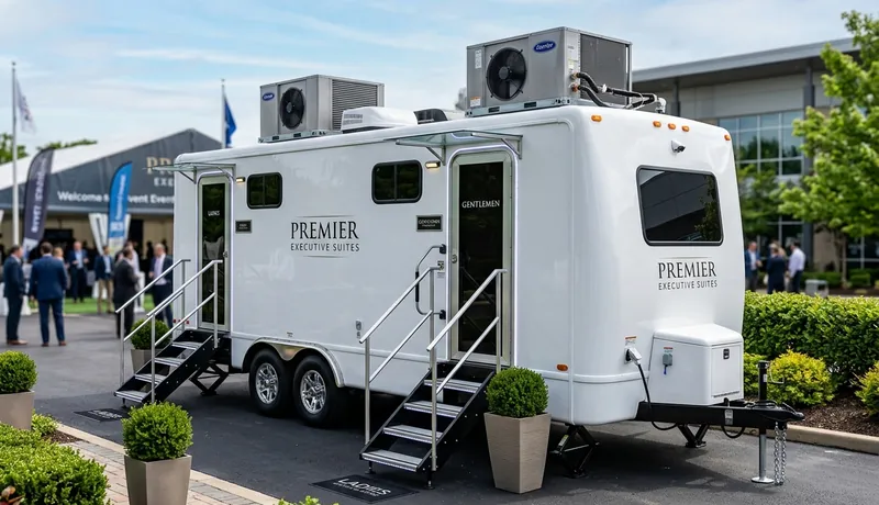 VIP Restroom Trailer on-site placement in Arizona, AZ