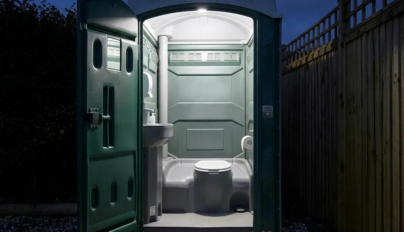 Solar-Powered Porta Potty on-site placement in Arizona, AZ