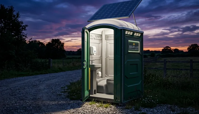 Solar-Powered Porta Potty rental unit in Arizona, AZ
